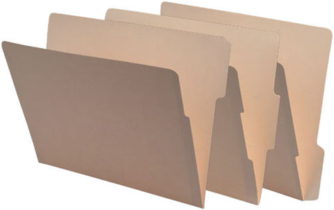 11 pt Manila Folders, 1/3 Cut Assorted 2-Ply End Tab, Letter Size (Box of 100) - Nationwide Filing Supplies
