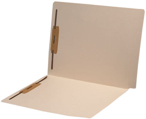 14 pt Manila Folders, Full Cut 2-Ply Super End Tab, Letter Size, Fastener Pos #1 & #3 (Box of 50) - Nationwide Filing Supplies