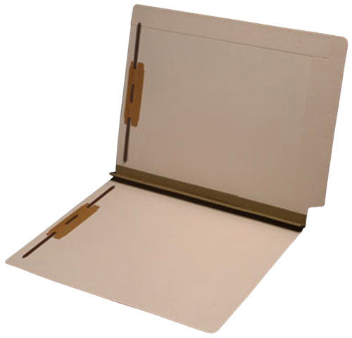 14 pt Manila Folders, Full Cut 2-Ply End/Top Interlock Tab, Letter Size, Fastener Pos #1 & #3, 1-1/2" Tyvek Exp. (Box of 50) - Nationwide Filing Supplies