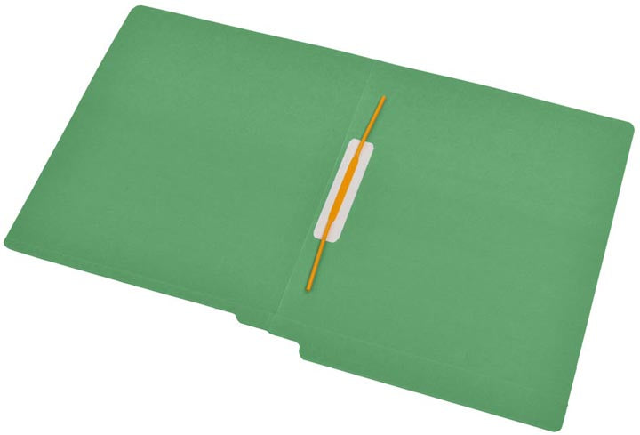 11 pt Colored Folders, Full Cut 2-Ply End Tab, Letter Size, Docuclip Fastener Pos #5 (Box of 50) - Nationwide Filing Supplies