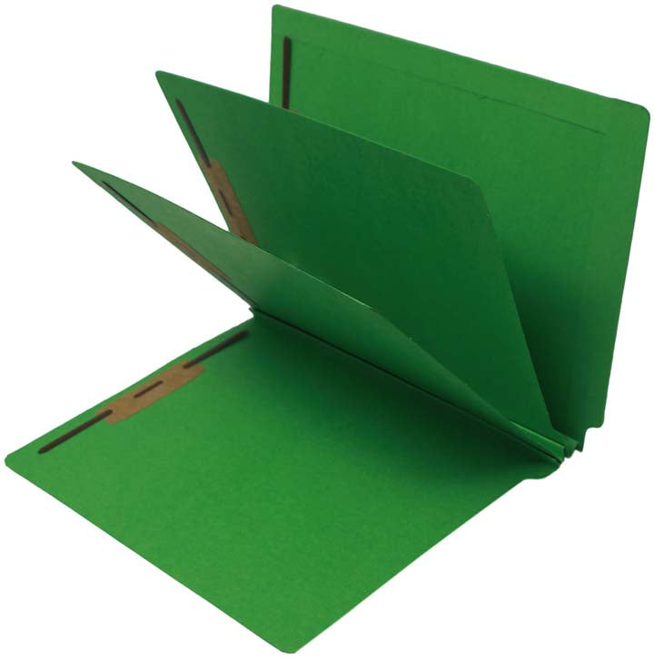 14 Pt Color Folders, 3" Expansion, Full Cut End Tab, Letter Size, 2 Dividers (Box of 15) - Nationwide Filing Supplies