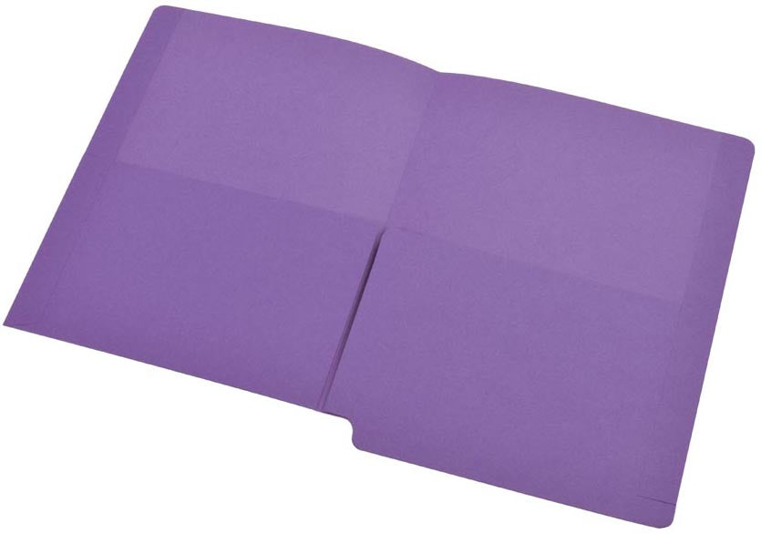 11 pt Color Folders, Full Cut End Tab, Letter Size, Dual 1/2 Pockets Inside Front and Back (Box of 50) - Nationwide Filing Supplies