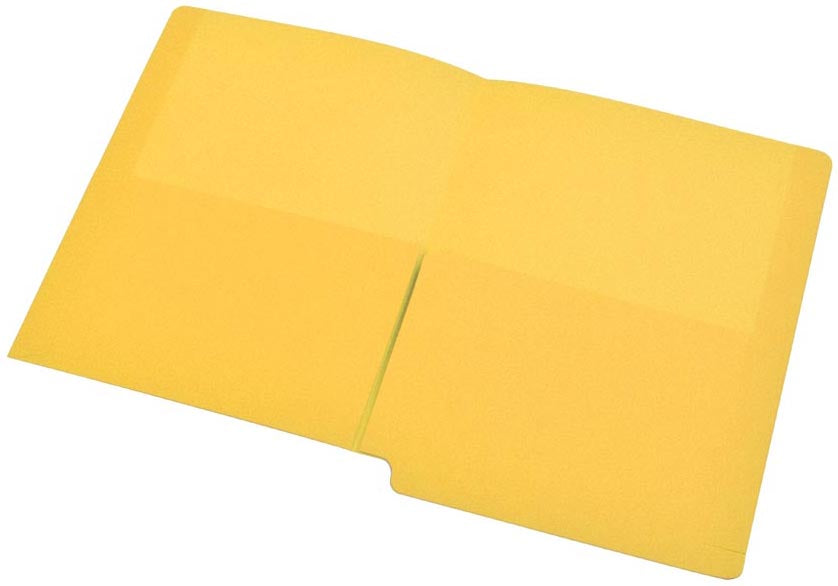 11 pt Color Folders, Full Cut End Tab, Letter Size, Dual 1/2 Pockets Inside Front and Back (Box of 50) - Nationwide Filing Supplies