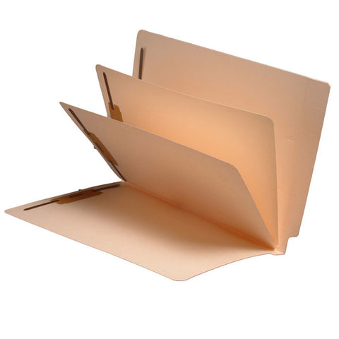 11 Pt. Manila Folders, Full Cut End Tab, Letter Size, 2 Dividers (Box of 25) - Nationwide Filing Supplies