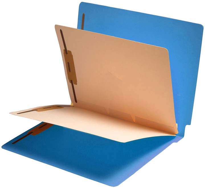 14 Pt. Color Classification Folders, Full Cut End Tab, Letter Size, 2 Dividers (Box of 25) - Nationwide Filing Supplies