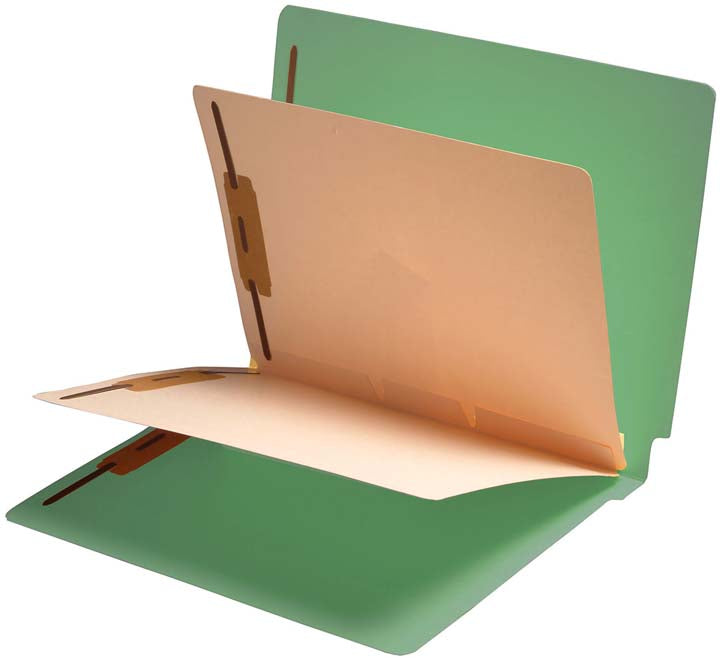 14 Pt. Color Classification Folders, Full Cut End Tab, Letter Size, 2 Dividers (Box of 25) - Nationwide Filing Supplies