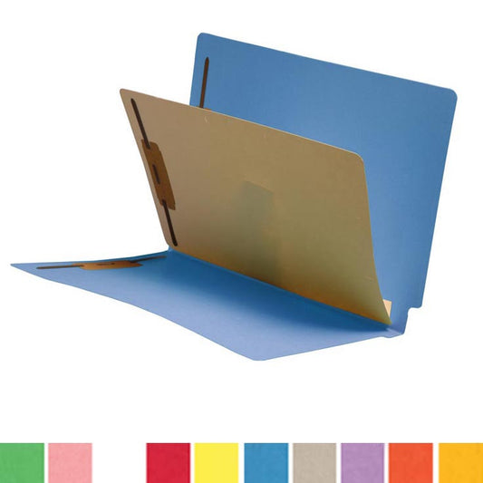 11 Pt. Color Folders, Full Cut End Tab, Letter Size, 1 Divider (Box of 40) - Nationwide Filing Supplies