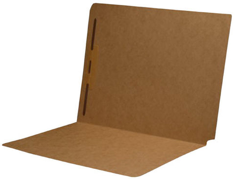 17 pt SFI Brown Kraft Folders, Full Cut End Tab, Letter Size, Fastener Pos #1 (Box of 50) - Nationwide Filing Supplies