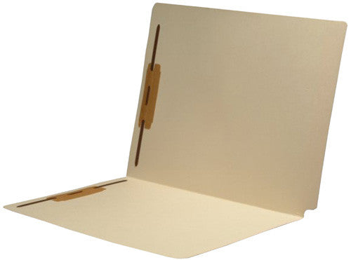 11 pt SFI Manila Folders, Full Cut 2-Ply End Tab, Letter Size, Fastener Pos #1 & #3, 9-1/2" Front (Box of 50) - Nationwide Filing Supplies