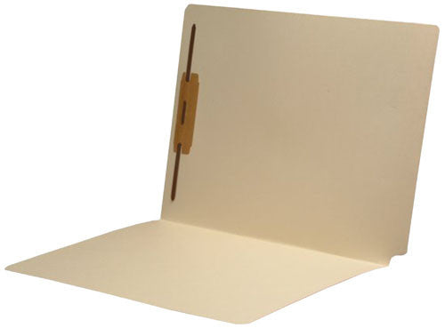 11 pt SFI Manila Folders, Full Cut 2-Ply End Tab, Letter Size, Fastener Pos #1, 9-1/2" Front (Box of 50) - Nationwide Filing Supplies