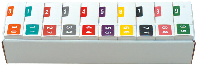 Sav-Tyme 1700 0-9 Complete Set, Includes Organizing Tray - Nationwide Filing Supplies