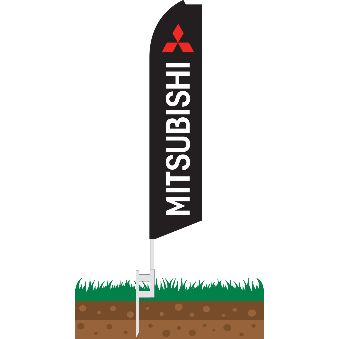 Mitsubishi Swooper Feather Flag