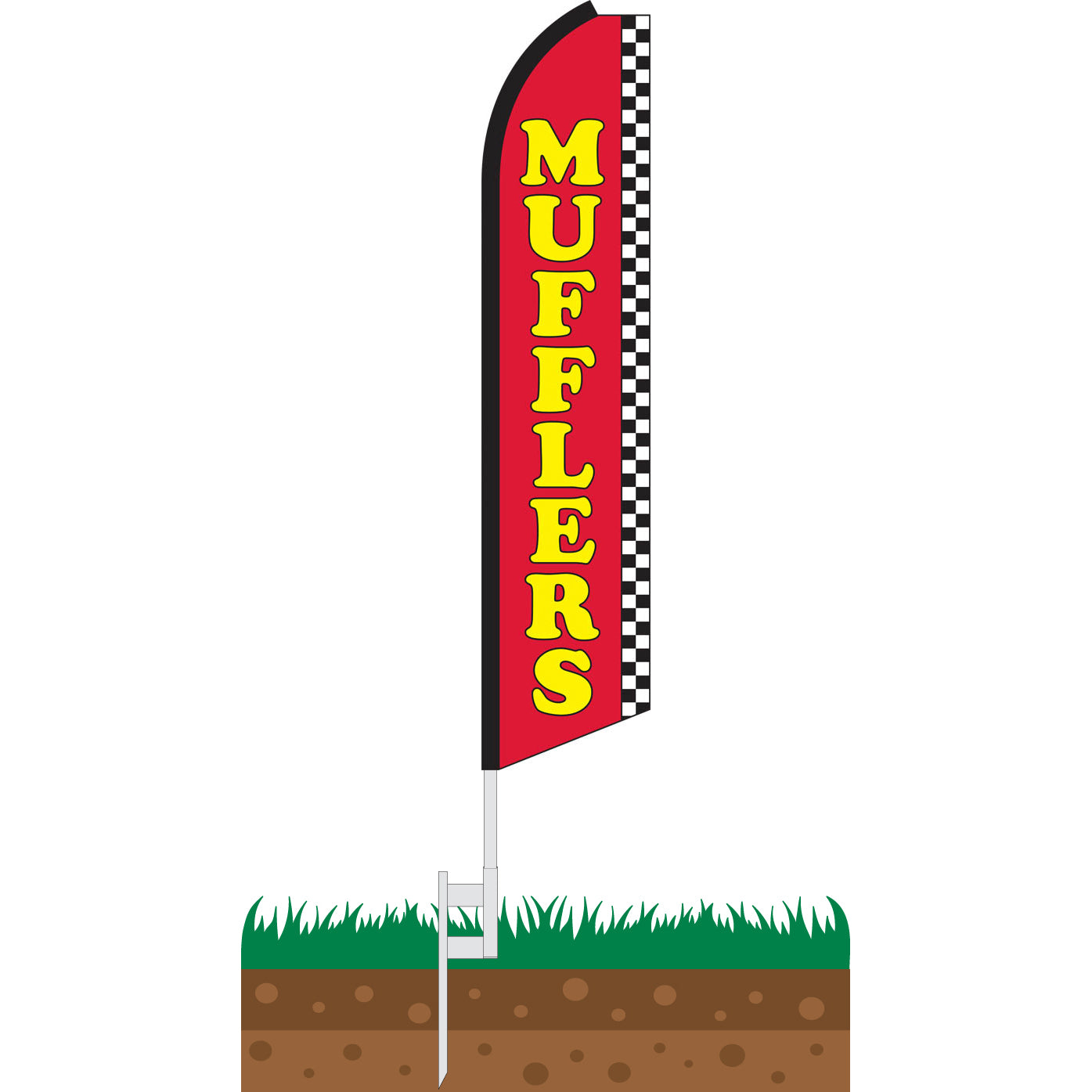 Mufflers Swooper Feather Flag
