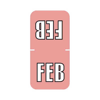 Sycom SYTT FEBRUARY Month Labels 1-1/2" X 3/4" Laminated - Pack of 252