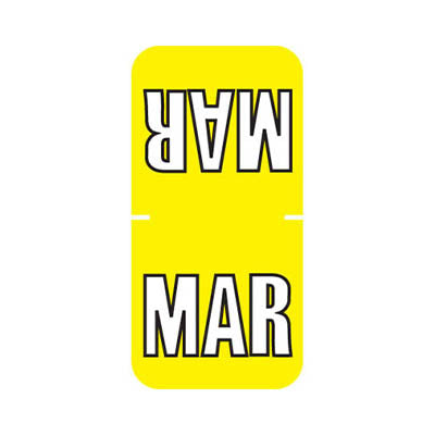 Sycom SYTT MARCH Month Labels 1-1/2" X 3/4" Laminated - Pack of 252