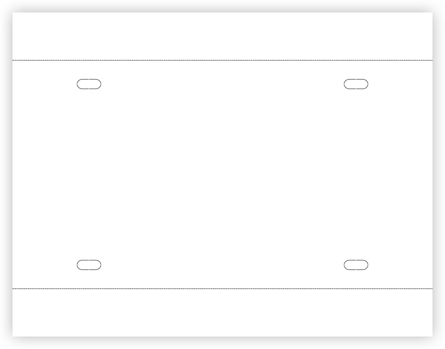 Blank Printable Tear Resistant Temporary Tags for Car Dealerships - 5 Mil - 2 Tear-Off Portions (Pack of 100)