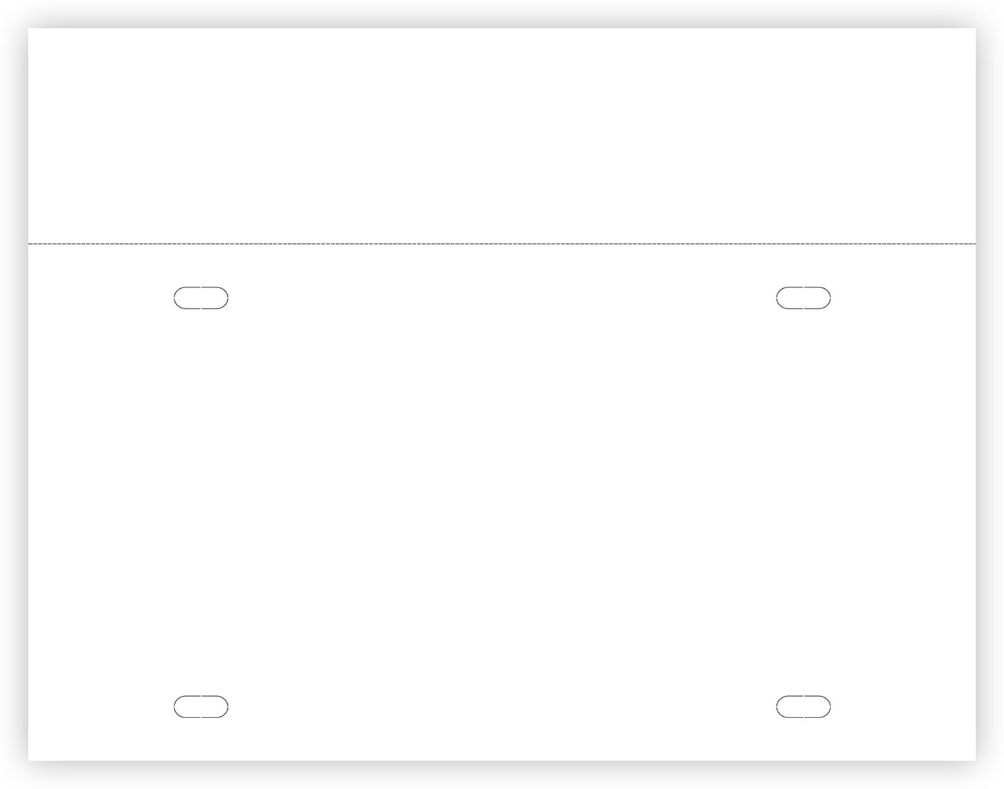 Blank Printable Tear Resistant Temporary Tags for Car Dealerships - 8 Mil - 1 Tear-Off Portion (Package of 100)