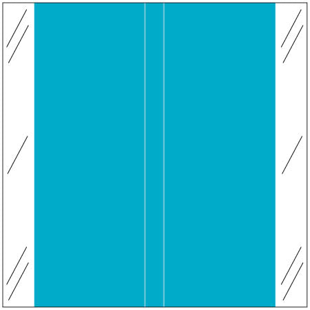 Tabbies 11600 Solid Light Blue Labels 1-1/2" X 1-1/2" Laminated- Roll of 500