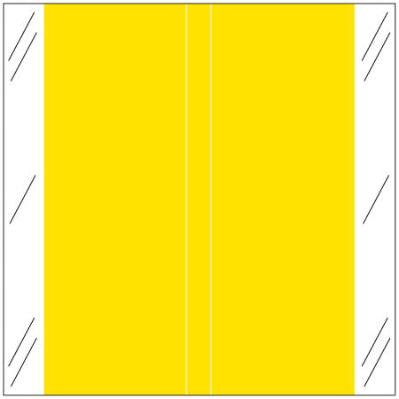 Tabbies 11600 Solid Yellow Labels 1-1/2" X 1-1/2" Laminated- Roll of 500