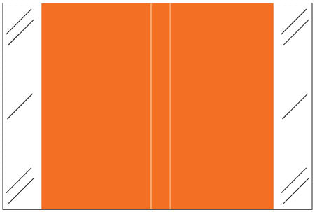 Tabbies 11100 Solid Orange Labels 1" X 1-1/2" Laminated- Roll of 500