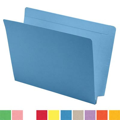 14 pt Color Folders, Full Cut 2-Ply End Tab, Letter Size, 1-1/2" Expansion (Box of 50) - Nationwide Filing Supplies