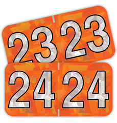 PMA Orange Holographic Year Labels, 1-1/2&quot; X 3/4&quot; - Rolls of 500