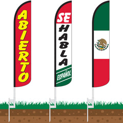 Spanish Wind-Free Feather Flags