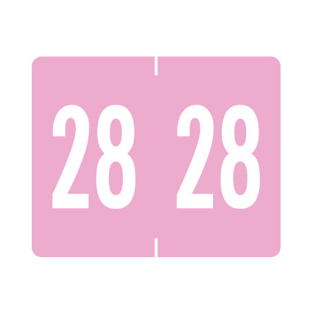 Tab 1309 Year 28 Labels, 1" X 1-1/4" Vinyl- Roll of 500