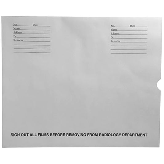White Negative Preserver, Open End, Standard Imprint, 14-1/2" x 17-1/2" (Carton of 100)