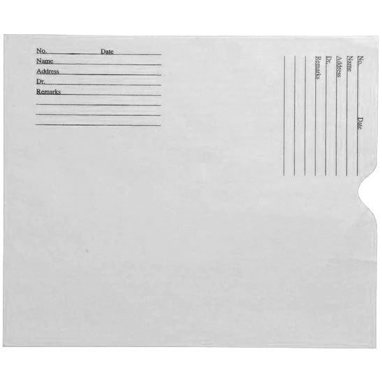 White Negative Preserver, Open End, Standard Imprint, 10-1/2" x 12-1/2" (Carton of 500)