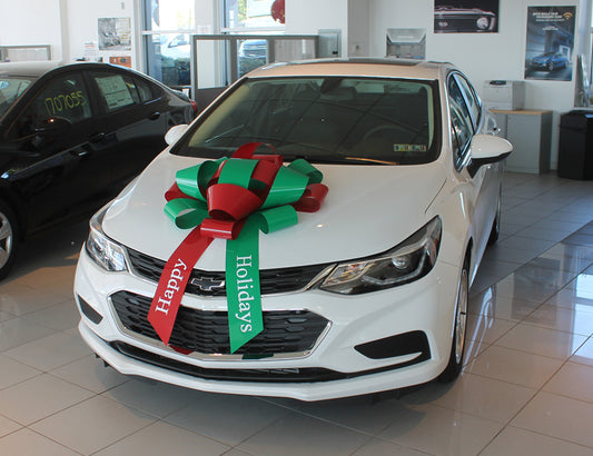 30 Inch "Happy Holidays" Car Bow
