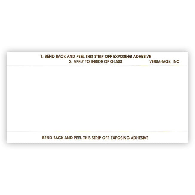 "Clear Back" Stock Mini Number Signs - 3" x 6" - White (Package of 250)