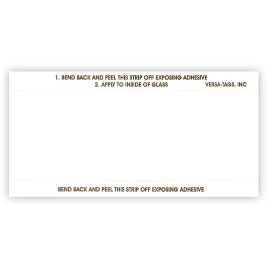 "Clear Back" Stock Mini Number Signs - 3" x 6" - White (Package of 250)