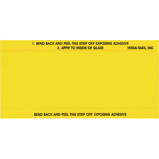 "Clear Back" Stock Mini Number Signs - 3" x 6" - Yellow (Package of 250)