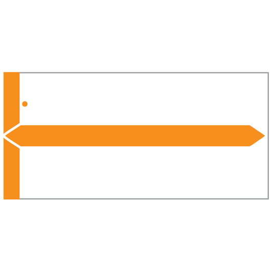 Orange GBS Name Labels 1-1/2" x 3-1/8"- Pack of 500