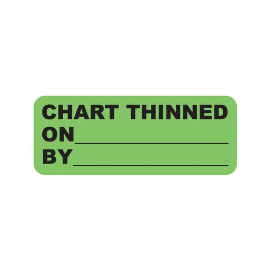 A1017 CHART THINNED- Fluorescent Green 2-1/4" X 7/8" (Roll of 420)
