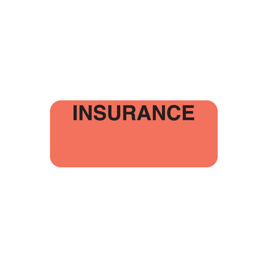 A1035 INSURANCE- Fluorescent Red, 1-7/8" X 3/4"(Roll of 500)