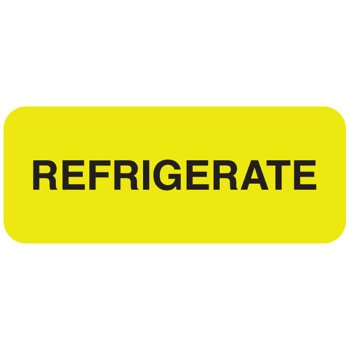 A1051 REFRIGERATE- Fluorescent Yellow, 1-7/8" X 3/4"(Roll of 250)