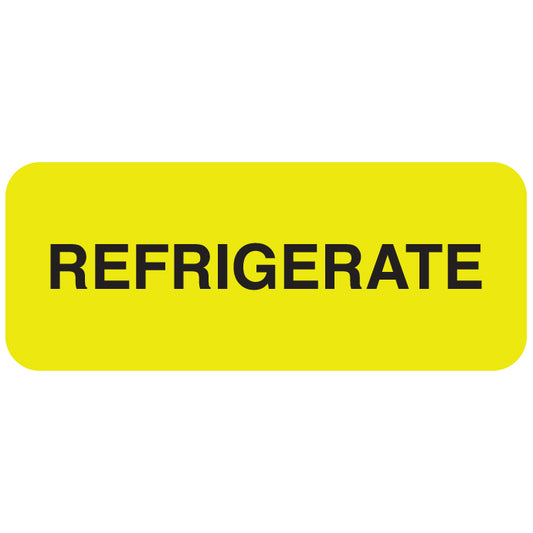 A1051 REFRIGERATE- Fluorescent Yellow, 1-7/8" X 3/4"(Roll of 250)