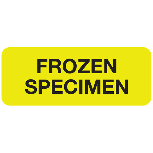 A1070 FROZEN SPECIMEN- Fluorescent Yellow 2-1/4" X 7/8" (Roll of 250)