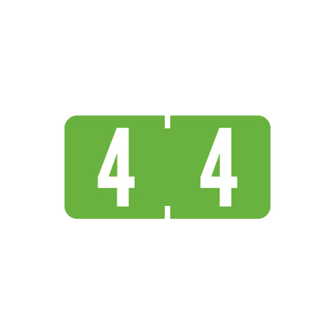 Tab 1277 "4" Labels 1/2" X 1" Vinyl- Roll of 500
