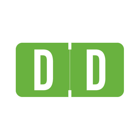 Tab 1278 "D" Labels 1/2" X 1" Vinyl- Roll of 500