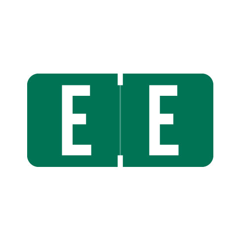 Tab 1278 "E" Labels 1/2" X 1" Vinyl- Roll of 500