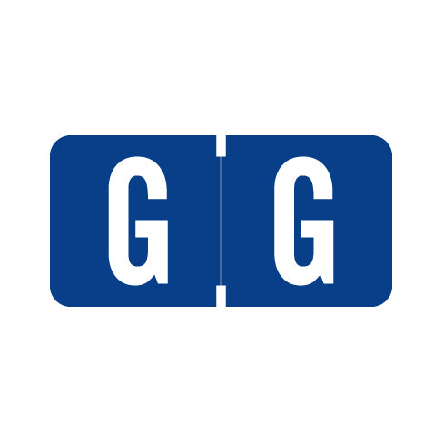 Tab 1278 "G" Labels 1/2" X 1" Vinyl- Roll of 500
