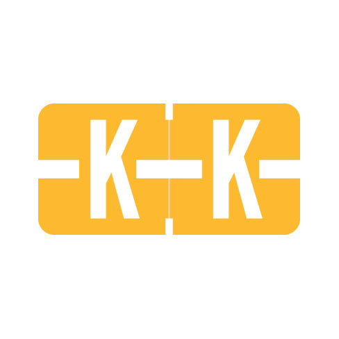 Tab 1278 "K" Labels 1/2" X 1" Vinyl- Roll of 500