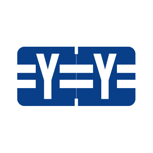 Tab 1278 "Y" Labels 1/2" X 1" Vinyl- Roll of 500