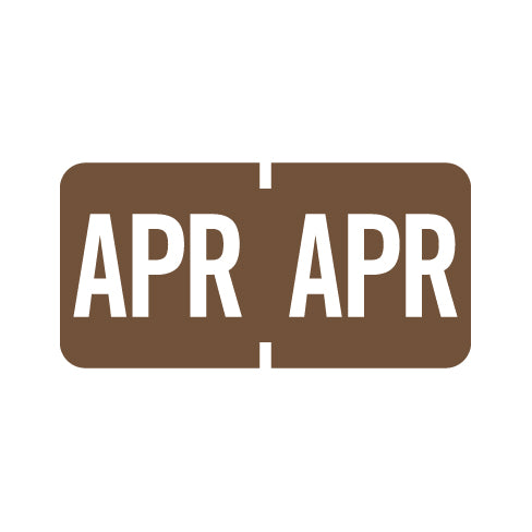 Tab 1279 APRIL Month Labels 1/2" X 1" Vinyl - Roll of 1000