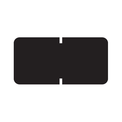 Tab Solid Black Labels 1/2" X 1" Vinyl- Roll of 1000