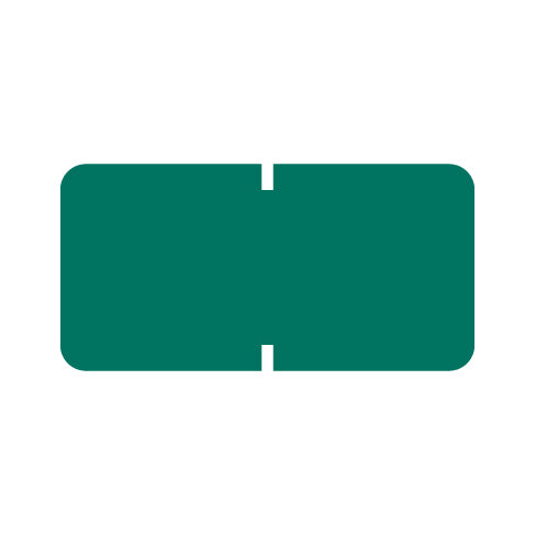 Tab Solid Dark Green Labels 1/2" X 1" Vinyl- Roll of 1000