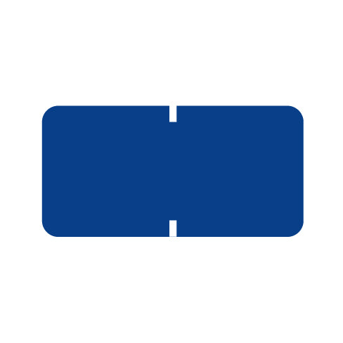 Tab Solid Dark Blue Labels 1/2" X 1" Vinyl- Roll of 1000